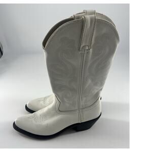 Durango White Western Cowgirl Boots RD411 Size 7.5 M Rodeo Cowgirl Pull On